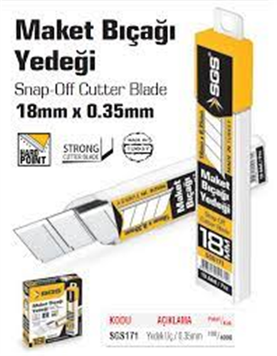 SGS MAKET BIÇAĞI YEDEĞİ BASIC 18MM 